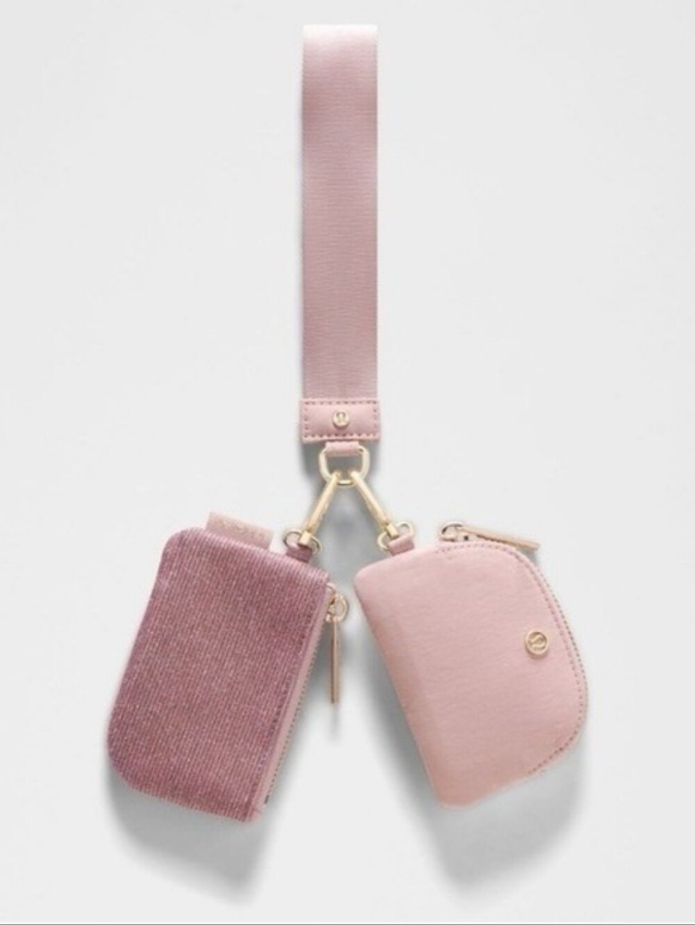 Lululemon Pink Dual-Pouch Glitter Wristlet NWOT - Picture 3 of 13